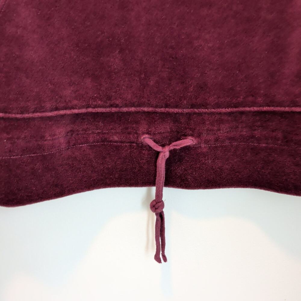J.Jill Pure Jill Plus Sz 3X Maroon Velvet Pullover Sweatshirt Pima Cotton Modal - Picture 2 of 5
